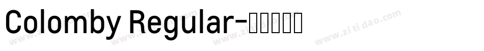 Colomby Regular字体转换